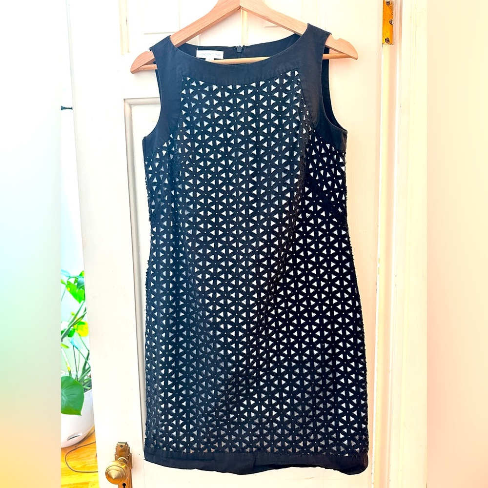 London Times cute cut out dress with white underneath. Size S
